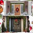 Garland Hanger for Front Door, Garland Holder for Door Frame Adjustable 32-39 inches, Load Capacity 20 lbs No Screws and Drilling for Halloween Christmas Decor