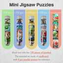 MISITU Small Jigsaw Puzzles for Adults Challenging Puzzle Small Puzzles Mini Jigsaw Puzzles 150 Pieces Micro Tiny Puzzle Christmas Jigsaw Puzzle Santa Claus Travel Puzzles 6 x 4 inch 4 Packs