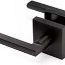 Linkaa Passage Door Locks, Matte Black Door Lever, Bedroom Bathroom Door Handles Keyless Interiort, Exterior/Interior Door Handle. (Passage, Matte Black)
