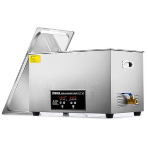 CREWORKS 30L Digital Ultrasonic Cleaning Machine with Heater and Timer, 600W Stainless Steel Ultrasonic Cleaner Machine, 7.9 gal Ultrasonic Parts Cleaner for Retainer Glasses Auto Tool Machine Part