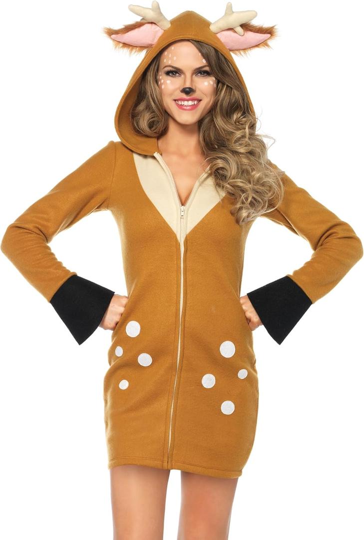 Leg Avenue Women's Hooded Cozy Fawn Halloween Costume, Small US