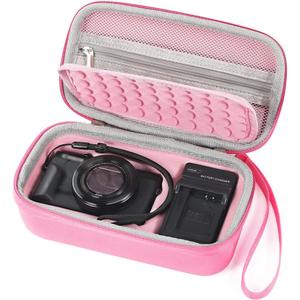 Camera Bag Carrying Case Compatible with Canon G7X Mark III/ G7X Mark II Digital Camera, Hard Bag Suitable for Travel and Home Storage (Pink)