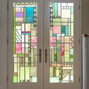 Window Privacy Film, 3D Stained Glass Window Film, 35.4x78.7in