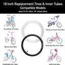 CALPALMY (2 Sets) 12"/14"/16"/18"/20" Bike Replacement Tires and Inner Tubes for MTB, BMX, Kids Bike - Compatible with RoyalBaby, Joystar, Dynacraft and More - Made from Premium Butyl Rubber