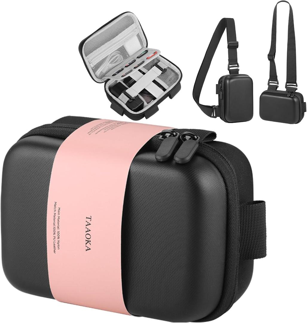 TAAOKA Digital Camera Case, Protective & Lightweight Camera Case with 3 Carrying Ways, Waterproof & Shockproof Small Camera Bag for Power Shot/Sony DSCW800/DSCW830 - Black