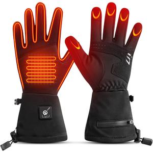 SAVIOR HEAT Heated Glove Liners for Men Women, Rechargeable Battery Electric Heated Gloves, Winter Warm Thin Liners for Skiing, Snowboarding, Hiking, Cycling, Hand Warmers (Medium-Large)