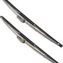 Windshield Wipers - Front 12" Stainless Steel Windshield Wiper Blades Replacement for Ford & GM Polished 2PCS