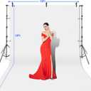 SLOW DOLPHIN Photo Video Studio 10 x12ft 100% Cotton White Muslin Backdrop with 10 x 10ft Stand Photography Background Support System Kit Clamp, Clips,Carry Bag, One Size