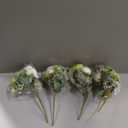 Floweroyal 4 Bunches Peony Artificial Flowers Green Flowers Silk Peonies Bouquets for Wedding Party Table Centerpieces Floral Arrangement Home Kitchen Decor