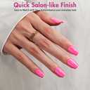 SXVME Hot Pink Soft Gel Nail Tips Medium Short Square Gel Tips Pre-colored Press on Nails Pre Applied Tip Primer Natural Acrylic Fake Nails Extensions for DIY Nail,300Pcs