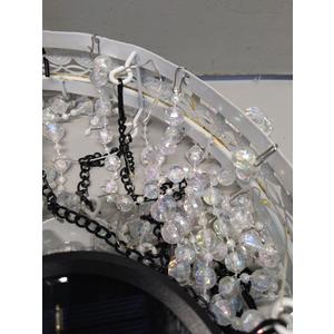 Hanging Solar Lantern Outdoor Chandelier Christmas Gifts for Women Waterproof Modern Crystal Acrylic Pendant Light with Warm White LED S Hook Garden Decor Light for Gazebo, Patio, Yard, Party, Wedding