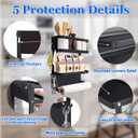 Magnetic Spice Rack for Refrigerator Magnetic Paper Towel Holder for Fridge Magnetic Shelf Magnetic Shelves Fridge Magnet Organizer Spice Rack Kitchen Organization Kitchen Storage Black