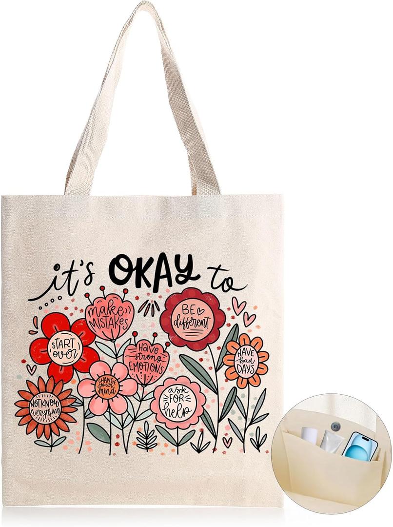 3 x Christian Inspirational Butterfly Library Bag Gifts for Mom, Christmas Religious Mental Health Jesus Gift for Women