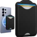 Shorogyt Compatible with Magsafe Wallet Magnetic Card Holder - Phone Wallet for Samsung Galaxy S25 Series, for iPhone 17/16/15/14/13/12 Series for Women Men for Mag RFID Magnet Fit 3 Cards, Black