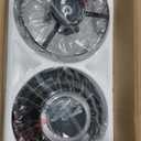 52 inch Flush Mount Black Ceiling Fans with Lights Remote Control, 5 Reversible Blade Farmhouse Low Profile Ceiling Fan with Crystal Lighting Chandelier for Bedroom Living Room (Black)