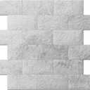 Art3d 10-Pack Peel and Stick Backsplash Wall Tile for Kitchen Bathroom Fireplace Vanitity in Natural White (11.4"x13.5")