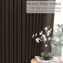 Dark Chocolate 96 Inch Blackout Pinch Pleated Curtains 2 Panels Set for Living Room Darkening Thick Linen Textured 100% Black Out Drapes 96 Inches Long Pinch Pleat Light Blocking Bedroom Brown