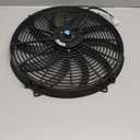 16 Inch Slim Fan Push Pull Electric Radiator Cooling Fan Universal High Performance 12V 120W Motor with Fan Mounting Kit (Black)