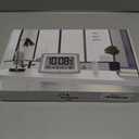 WallarGe Atomic Clock with Outdoor and Indoor Temperature - 12.5 Inch Self-Setting Digital Clock Large Display, Battery Operated Wall Clocks or Desk Clocks for Bedroom, Livingroom, Office