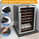 Mini Fridge Silicone Mat,24''x24''x0.5''-Fridge Drip Tray Concave and convex design is leak-Proof and Non-Slip Perfectly Compatible with Washer, Dryer, Wine Cooler, Dishwasher ect (Black)