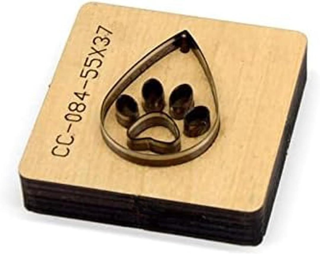 Gorgeous Bear's Paw Earrings Cutting Die - Perfect for Card Board, Leather, PVC Crafts and DIY Projects (CC084 Wood)