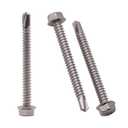 #10 x 2-1/2" (50 Pack) Hex Washer Head Self Drilling Screws, 410 Stainless Steel Self Tapping Sheet Metal Screws, No Pre-drilled Needs
