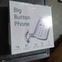 Big Button Phone for Seniors, Corded Landline Telephone with Handsfree Function and 9 Groups of Memory, One-Touch Dialling,Suitable People with Vision Disorders/Hearing Damage (EX-LD-858HF)