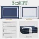 Ogrmar 5x8 FT Reversible Mats, Outdoor Rug for Patio Clearance, Waterproof Carpet, Plastic Straw Rug for Indoor Outdoor, Floor Mat&Rug for RV Porch Camping Backyard Deck Balcony Beach Trailer (Blue)