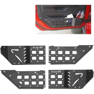 MusixiA Metal Front Door Storage Pockets for Jeep Wrangler JL JLU 4XE 2018-2025 & Gladiator JT 2020-2025, Door Storage Organizer Accessories 2PCS