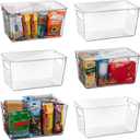 ClearSpace Plastic Pantry Organization and Storage Bins with Lids Perfect Kitchen Organization or Kitchen Storage Fridge Organizer, Refrigerator Organizer Bins, Cabinet Organizers