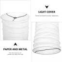 Uonlytech Paper Floor Lamp Shade, Simple Paper Lampshade Classic Japanese Light Bulb Cage Light Cover Accessories for Home Bedroom Floor Lamps, White