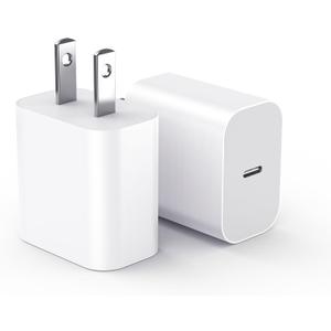 USBC Charger Block for iPhone 17 Charging Plug,MFI Certified Fast USB C Wall Cube 2Pack Power Adapter for iPhone16E/17/Air/Pro/Plus/Pro Max/15/14/13/12/11,for iPad Pro/Air/Mini USB-C Charge Brick Box (White)