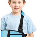 mosago kids arm sling, Lightweight & Breathable Medical Sling with Adjustable Shoulder Strap, Shoulder Mesh Immobilizer Slings for Elbow Injury/Torn Rotator Cuff/Wrist Injury/Surgery, Right or Left, S