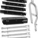 Grill Parts for Dyna-Glo 5 Burner DGH474CRP DGH483CRP DGH485CRP, Dyna-Glo 4 Burner DGH450CRP Dyna-Glo 3 Burner DGH373CRP, Porcelain Heat Plate Stainless Steel Burner for Revoace GBC1793W