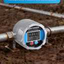 1/4" NPT Digital Gear Flow Meter, 0.5% Accuracy, 0.0265.28 GPM, for Low-Flow, High-Viscosity Liquids, Compatible with Motor Oil, Lubricants, Antifreeze & Hydraulic Systems