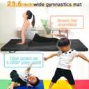 KaRaDaStyle Gymnastics Mat Folding Stretch Mats 71"x24"x2" Exercise Muscle Training Children Play Horizontal Bar Mat Yoga Sports Soundproof Home Use