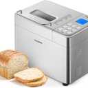 CUCKOO Bread Maker Machine with 15 Menu Options + 3 Crust Colors, 2 lbs Bread Machine with Automatic Fruit & Nut Dispenser, Includes 6 Accessories, Ideal Breadmaker for Sourdough (CBM-AAB101S)