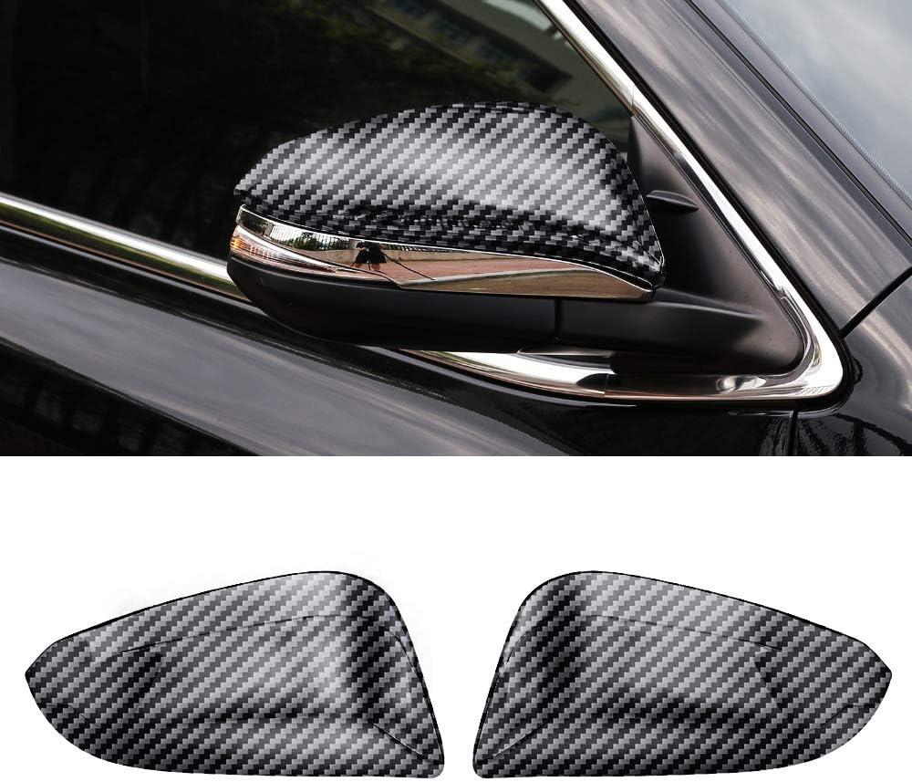 Senzeal ABS Carbon Fiber Side Rearview Mirror Cover Trim for Toyota Highlander 2014 2015 2016 2017 2018 2019 2PCS