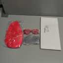 PLULON Hot Pink Bob Wig with Heart Sunglasses and Hair Cap, Colorful Short Bob Wigs Synthetic Party Wigs Funny Cosplay Hairpieces for Women Men Daily Bachelorette Halloween Costume Party Decorations