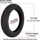 12.5x2.25 12-1/2x2 1/4 Tire and Inner Tube Set for Scooter Electric bike, 57-203 Tire Compatible with Jetson E-Bike Pocket Mod Currie eZip Schwinn