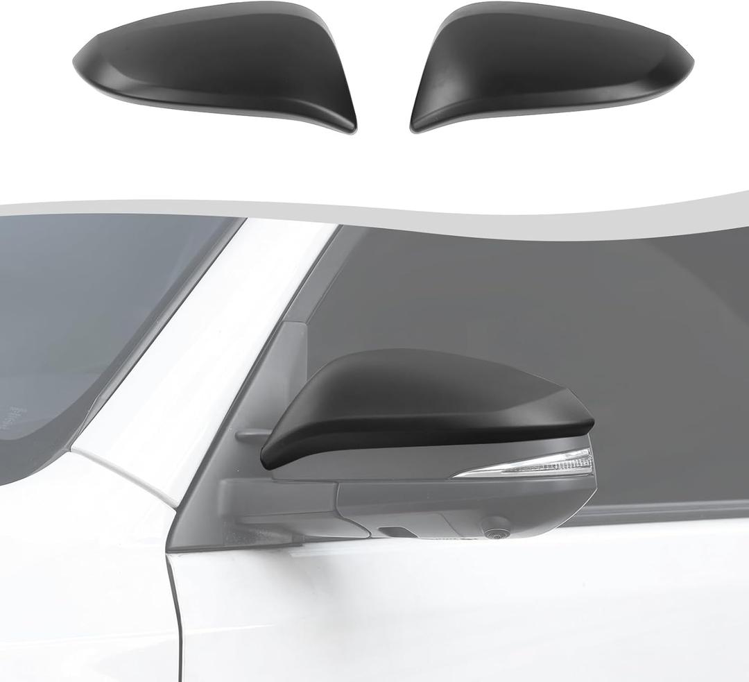 Side Rearview Mirror Cap Cover Kit Fit for 2014-2024 Toyota 4Runner/ for 2014-2019 Highlander/for 2013-2018 RAV4(Matte Black, 2Pcs)