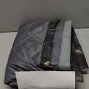 Magnetic Thermal Insulated Door Curtain, 38 x 80 Inch Winter Door Cover Curtain Size 42 x 82 Waterproof Thick Insulation Blanket with Visible Window Side Opening Gray