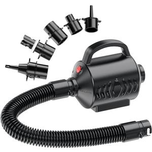 Electric Air Pump for Inflatable Pool Toys - High Power Quick-Fill Air Mattress Inflator Deflator Pump for Pool Float Raft Gymnastics Track Mat, Portable Air Pump 4 Nozzles AC 110-120V (400W)
