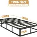 NHODIR Twin Box Spring 9 Inch Heavy Duty Box Spring Mattress Foundation, Metal Bed Base with Fabric Cover, Noise Free Easy Assembly