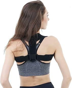 HLOES Posture Corrector for Women and Men, Adjustable Upper Back Brace, Breathable Back Support straightener, Providing Pain Relief from Lumbar, Neck, Shoulder, and Clavicle, Back