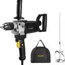10-Amp Corded 5/8" Heavy Duty Drill Mixer Set, Mixing Drill Machine with Spade Handle for Drilling and Mixing, Variable Speeds Concrete Mud Mixer ROLAYSEE TOOLS