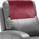Recliner Headrest Protector,Non Slip Waterproof Headrest Cover,Leather Recliner Headrest Cover for Sofa,Furniture,Living Room,Office Chair (Wine Red) (Hook & Loop)