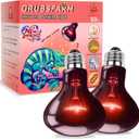 60W Red Infrared Heat Lamp Bulb  All-Day Heating, Supports Metabolism & Digestion, Basking Spot Light for Reptiles, Lizards, Snakes & Chicks, Terrarium & Brooder Heater (60W-3.15)
