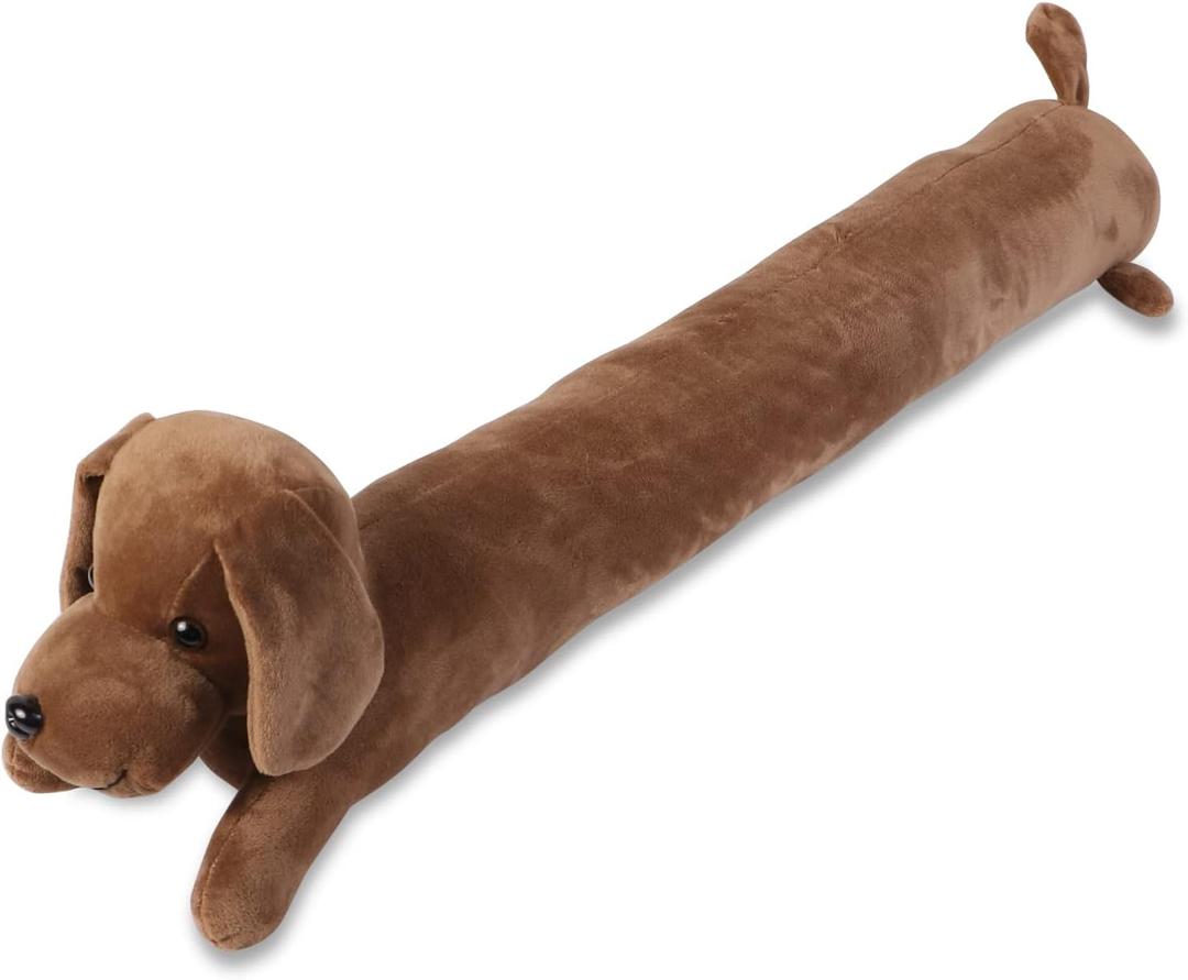 Dog Under Door Draft Stopper Heavy Duty, 3LB 36 Inch Decorative Fabric Door Draft Blocker, Animal Weather Stripping Sound Proof Bottom Seal, Save Energy Reduce Noise Air Stopper Guard (Coffee Shar Pei)