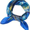 Silk Scarf Women 100% Mulberry 21x21 Small Square Hair Neck Scarf